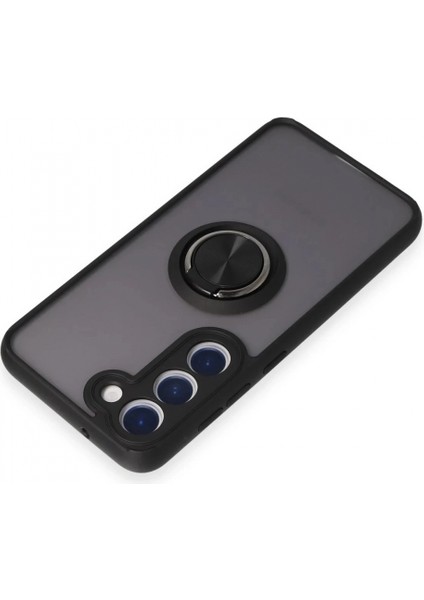 Samsung Galaxy S23 Kılıf Montreal Yüzüklü Silikon Kapak - Siyah indirimleri