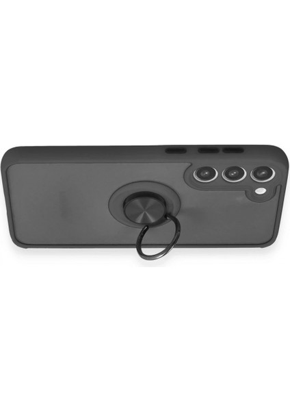 Samsung Galaxy S23 Plus Kılıf Montreal Yüzüklü Silikon Kapak - Siyah modelleri