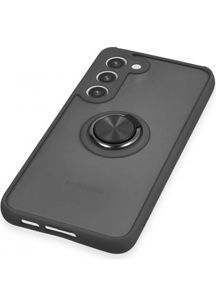 Samsung Galaxy S23 Plus Kılıf Montreal Yüzüklü Silikon Kapak - Siyah indirimleri