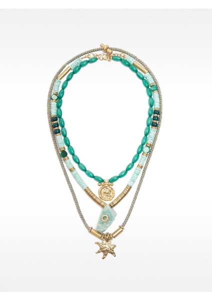 Renkli Taşlı Kısa Kolye Seti, Şık ve Parlak Takım fiyatları