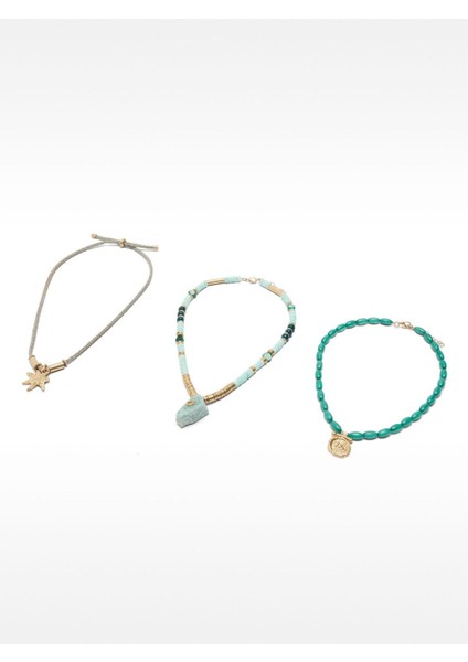 Renkli Taşlı Kısa Kolye Seti, Şık ve Parlak Takım fırsatları