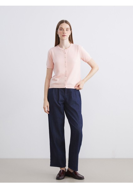 Yeni Sezon Beli Kemerli Wideleg Kadın Jean Pantolon