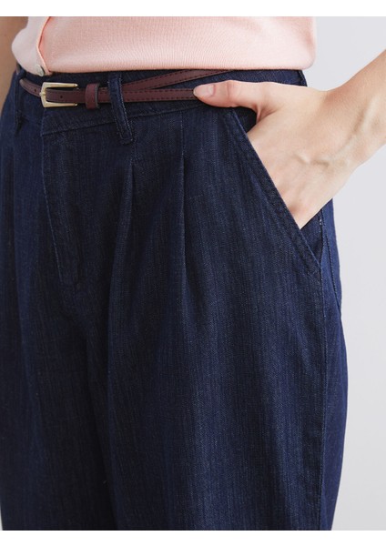 Yeni Sezon Beli Kemerli Wideleg Kadın Jean Pantolon modelleri