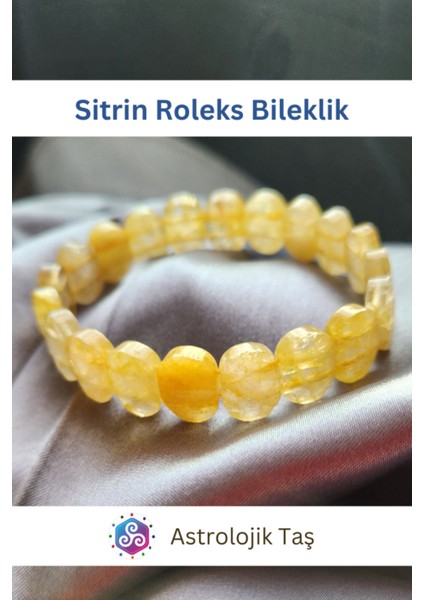Sitrin Doğal Taş Bileklik, Oval, Sarı, Zarif ve Şık Takı Tasarımı modelleri