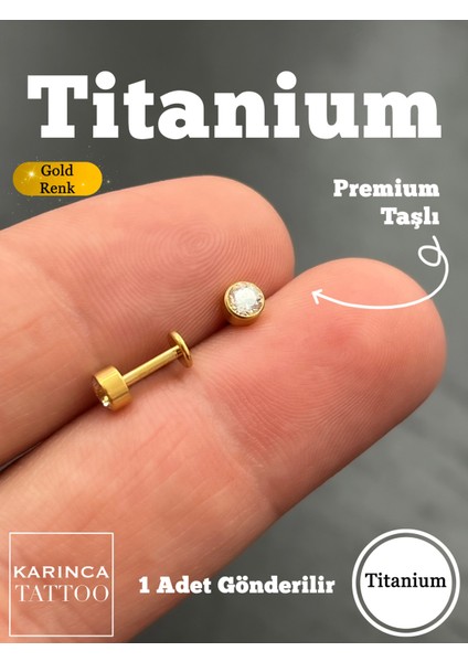 Parlak Taşlı Titanyum Piercing, Helix, Tragus, Kulak, Burun ve Dudak Takımı fiyatları