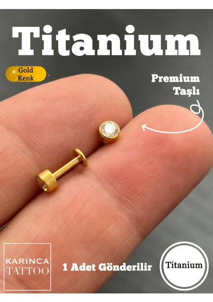 Parlak Taşlı Titanyum Piercing, Helix, Tragus, Kulak, Burun ve Dudak Takımı fırsatları