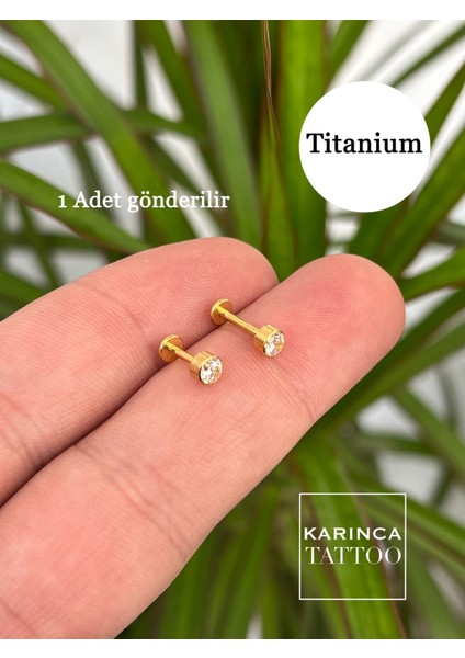 Parlak Taşlı Titanyum Piercing, Helix, Tragus, Kulak, Burun ve Dudak Takımı indirimleri