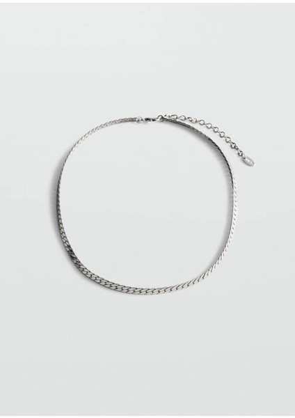 Parlak Gümüş Düz Zincir Kolye, Şık ve Zarif Tasarım, Günlük Kullanım Için Ideal fiyatları