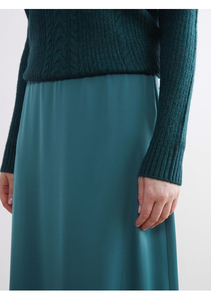 Yeni Sezon Beli Lastikli A Kesim Saten Etek modelleri