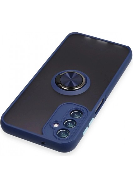 Samsung Galaxy A14 4g Kılıf Montreal Yüzüklü Silikon Kapak - Lacivert fırsatları