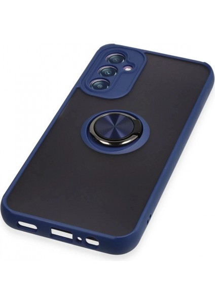 Samsung Galaxy A14 4g Kılıf Montreal Yüzüklü Silikon Kapak - Lacivert indirimleri