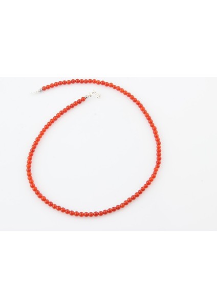 Turuncu Akik Doğaltaş Kolye 4 Mm, Sertifikalı, Şık ve Doğal Taş Tasarımı fırsatları