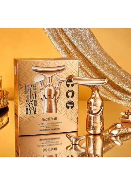 Yüz, Boyun ve Göz Için Pilli Titreşimli Gençleştirici Masaj Cihazı, Altın Renk fiyatları