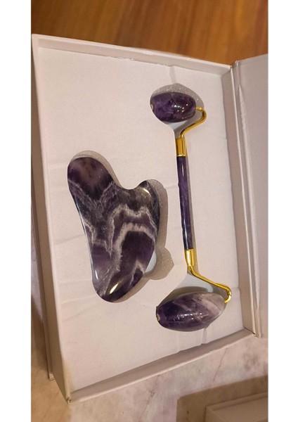 Mermer Tasarımlı Rahatlatıcı Yüz ve Boyun Masaj Aleti