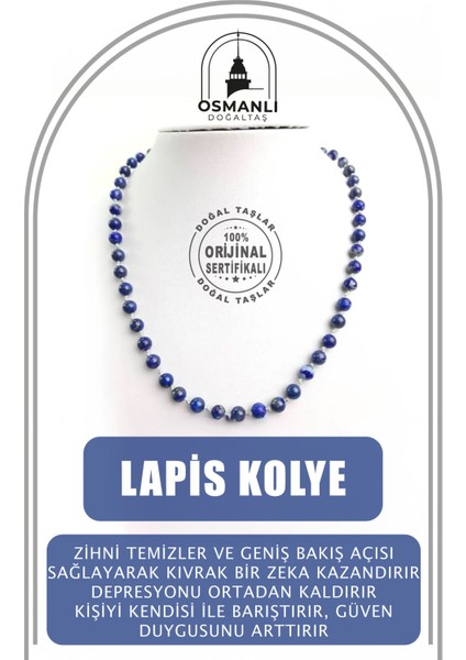 Renkli Doğal Taş Kolye, Sertifikalı, Şık ve Zarif Takı, M225