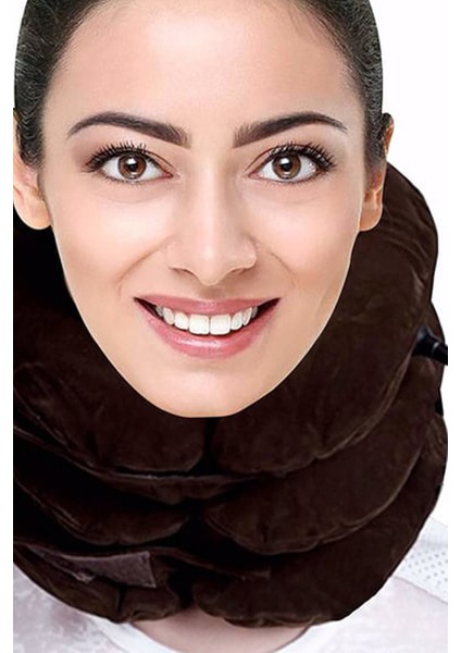 3 Katlı Şişme Boyun Masaj Aleti, Boyunluk ve Rahatlatıcı Masaj Özelliği