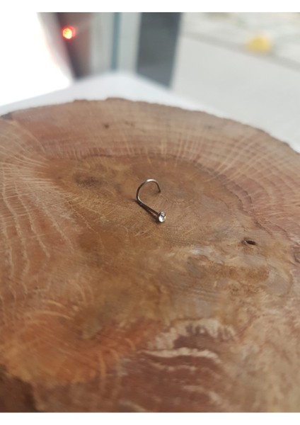 Beyaz Taşlı Ince Burun Piercing, Şık ve Zarif Hızma, Gümüş Malzeme fiyatları