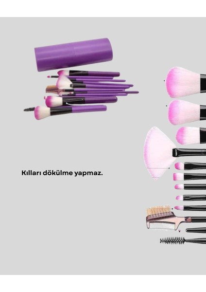 Buğz 12’li Profesyonel Makyaj Fırça Seti – Dökülmeyen Yumuşak Kıllı, Ergonomik Tasarım fırsatları