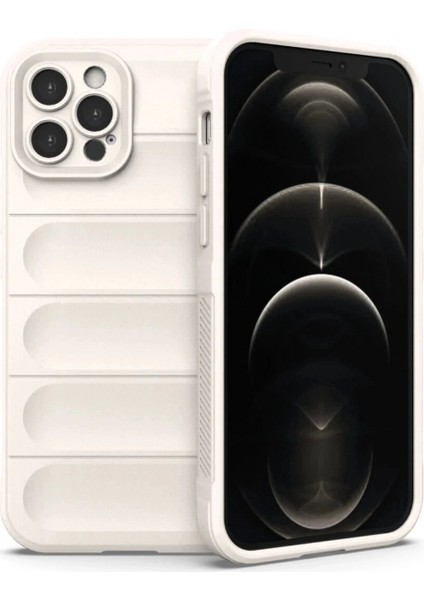 iPhone 12 Pro Max Kılıf Optimum Silikon - Krem