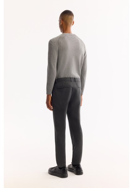 Erkek Antrasit Yanı Lastikli Viskon Karışımlı Slim Fit Chino Pantolon A52Y3053 modelleri