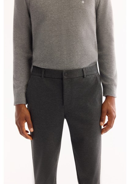 Erkek Antrasit Yanı Lastikli Viskon Karışımlı Slim Fit Chino Pantolon A52Y3053 fırsatları