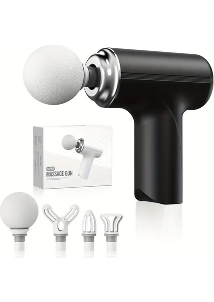 Darbeli Titreşimli Mini Masaj Aleti, 4 Başlıklı, Şarjlı, Profesyonel Kullanıma Uygun fiyatları