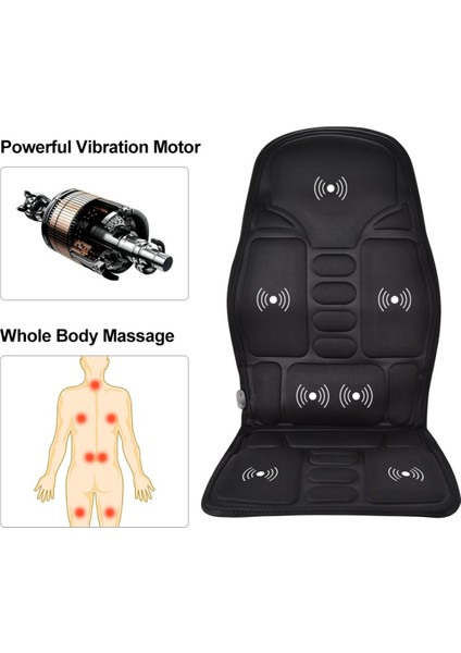 8 Fonksiyonlu Isıtmalı, Kablosuz Masaj Minder, Bel, Sırt, Bacak Rahatlatıcı Ürün