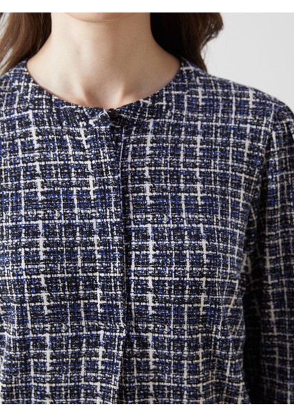 Yeni Sezon Hakim Yaka Desenli Kadın Bluz modelleri