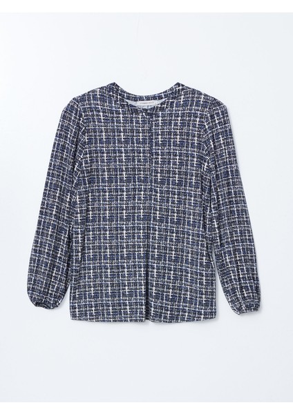 Yeni Sezon Hakim Yaka Desenli Kadın Bluz indirimleri