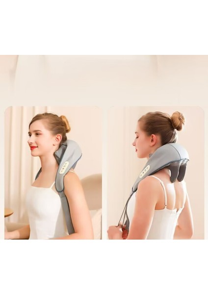 Isılı Titreşimli Masaj Aleti - Sırt, Boyun, Bacak, Omuz Rahatlatıcı Cihaz