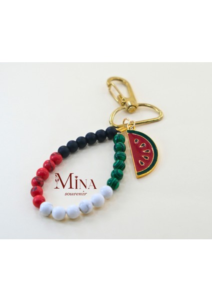 Doğal Taş Anahtarlık, Filistin Teması, Mavera Model, Karpuz Detaylı fiyatları