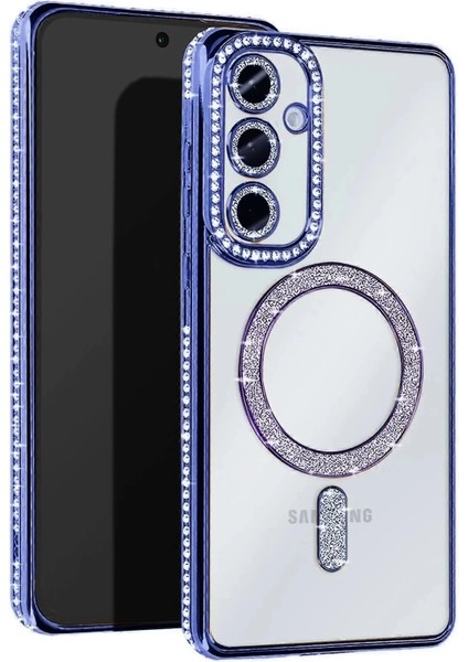 Bfs Samsung Galaxy A15 4g Joke Simli Magneticsafe Kılıf - Mavi