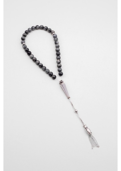 Doğal Kartal Gözü Taşlı 27 cm Gümüş Tesbih, Şık ve Zarif Tasarım