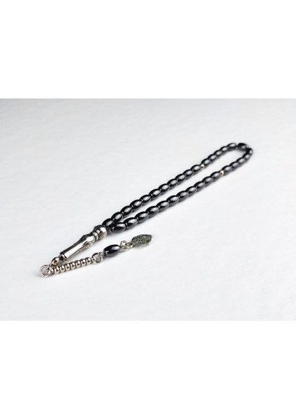 Siyah Hematit Taşı Arpa Kesim Doğaltaş Erkek Tesbih Aksesuar fiyatları