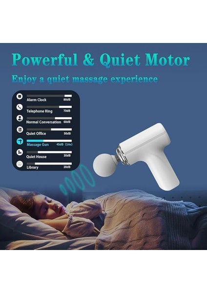 Su Yeşili Mini Tam Vücut Masaj Tabancası, Boyun, Omuz, Sırt Rahatlatıcı