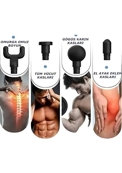 4 Başlıklı Kablosuz Masaj Tabancası, Spor ve Günlük Rahatlık Için Renk Seçenekleri fırsatları