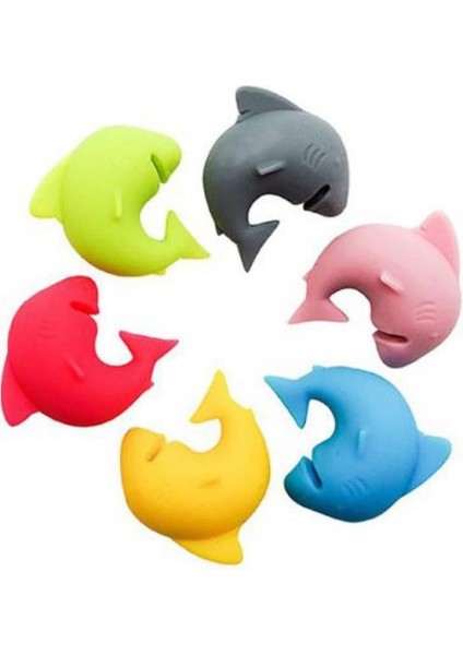 Silikon Köpek Balığı Kupa Belirteci