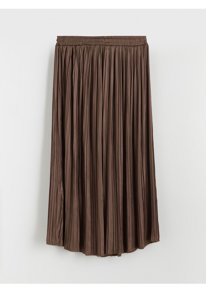 Yeni Sezon Beli Lastikli Saten Kadın Pileli Etek fiyatları