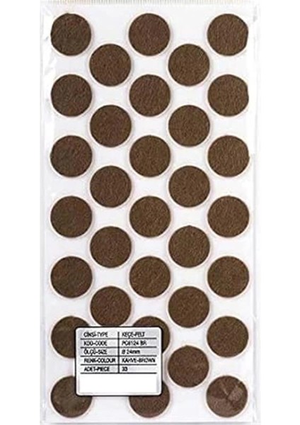 Masa - Sandalye Altı Keçe Çap 24MM