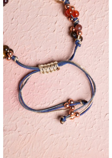 Renkli Doğal Taş Makrome Bileklik, Oğlak Burcu Için Şık ve Doğal Tasarım fırsatları