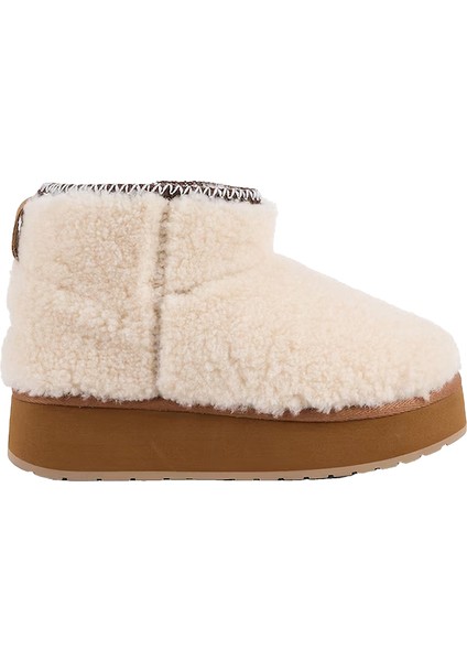 Stinger Micro Flatform Teddy Kadın Beyaz Bot