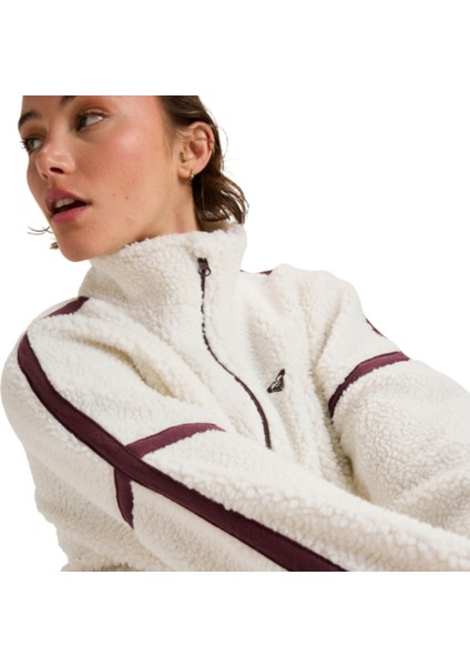 Boundless Spirit Zippered Kadın Beyaz Polar Ceket fırsatları