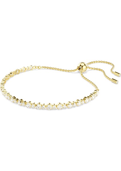 Beyaz Yuvarlak Kesim Şık Bileklik, Altın Kaplama, Zarif Tasarım fiyatları