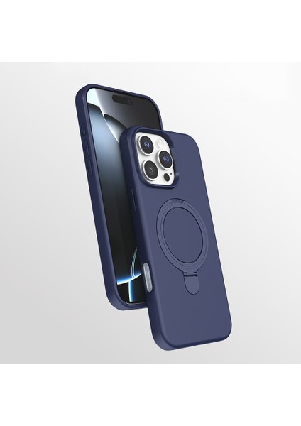 Apple iPhone 16 Pro Kılıf M-Safe Şarj Özellikli Standlı Zore Samara Kapak