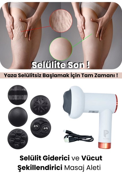 6 Modlu, Çok Amaçlı Titreşimli Vücut Masaj Aleti, Rahatlatıcı ve Şekillendirici