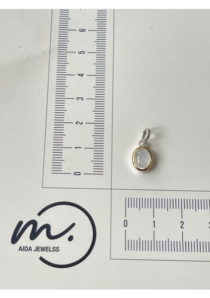 925 Ayar Gümüş Ay Taşı Detaylı Şık Kolye Ucu, Zarif ve Minimal Tasarım modelleri