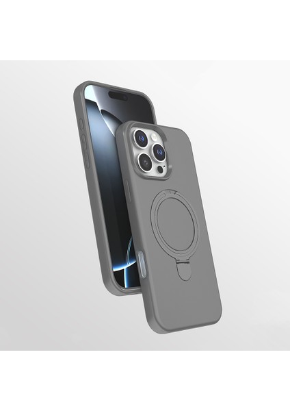Apple iPhone 16 Pro Kılıf M-Safe Şarj Özellikli Standlı Zore Samara Kapak