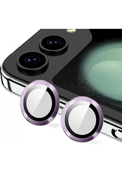 Samsung Galaxy Z Flip 5 Valdez Metal Kamera Lens - Derin Mor