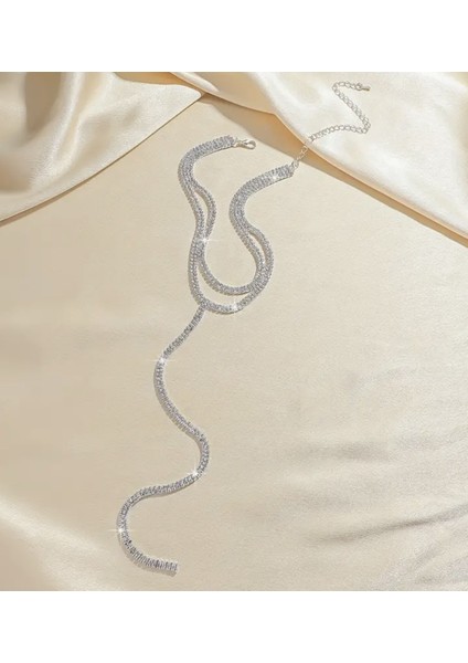 Şık Beyaz Gümüş Kaplama Choker Kolye, Davet ve Özel Günler Için Zarif Takı fırsatları