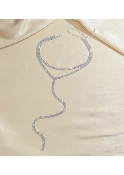 Şık Beyaz Gümüş Kaplama Choker Kolye, Davet ve Özel Günler Için Zarif Takı indirimleri